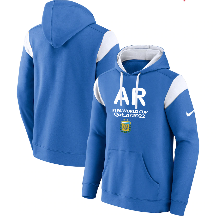 Men's Argentina Blue 2022 FIFA World Cup Soccer Hoodie Men's Argentina Blue 2022 FIFA World Cup Soccer Hoodie